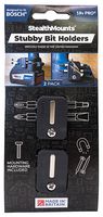 BH-BO-S-BLK-2 - Stubby Magnetic Bit Holder for Bosch Professional Power Tools - Black, 2 Pack