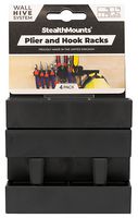WH-BLK-HODT-4 - Pliers & Hook Racks Wall Hive Storage System - Black, 4 Pack
