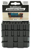 WH-BLK-SD-4 - Screwdriver Racks Wall Hive Storage System - Black, 4 Pack