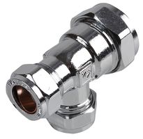 24053805 - 22mm x 15mm x 15mm Chrome Compression Reduced Tee Fitting