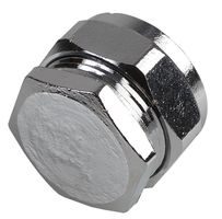 24063901 - Compression Stop End Fitting 15mm - Chrome