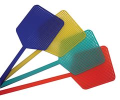 PEST11 - Plastic Fly Swats, 4 Pack