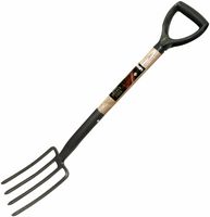 82642 - Garden Border Fork with Ash Handle, Carbon Steel Head