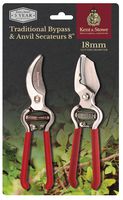 70101500 - Traditional Bypass & Anvil Secateurs Twin Pack