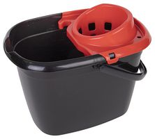 104888 RED - 14L Recycled Plastic Mop Bucket, Black/Red