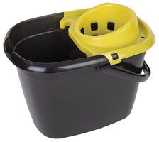 104888 YELLOW - 14L Recycled Plastic Mop Bucket, Black/Yellow
