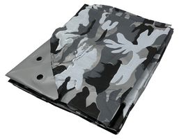 7880 - 11ft x 18ft (3.5m x 5.4m) Heavy Duty Reinforced Tarpaulin, Grey Camouflage