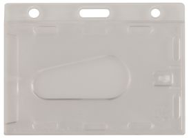 ZU1401 - Clear Hard Plastic ID Card Holder