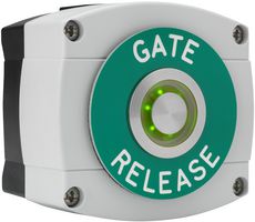 DEF-0659NI-GB-GR - Illuminated IP66 Surface Mount Push Button - Gate Release