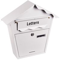 S5551 - Post & Letter Box, White