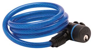 1260 100 - 8mm Braided Steel Self Coiling Key Locking Security Cable, 1m