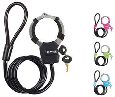 8275EURDPRO - Keyed Cable Street Cuff Multi-Purpose Bike & Scooter Lock