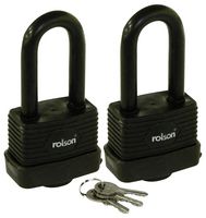 66506 - 50mm Long Shackle Laminated Steel Keyed Alike Padlocks, 2 Pack