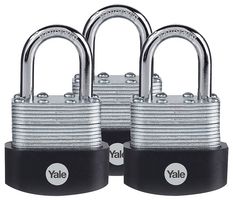 Y125B/40/122/3 - 40mm High Security Laminated Steel Keyed Alike Padlocks, 3 Pack