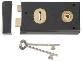 P-401-BK - P401 Rim Sashlock Door Lock, Black