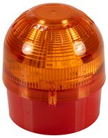 PSB-0031 - Sonos LED Beacon with Deep Base - Red Body - Amber Lens 17-60V