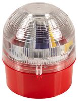 PSB-0038 - Sonos High Power 5J Xenon Beacon with Deep Base - Red Body - Clear Lens 110 / 230V AC