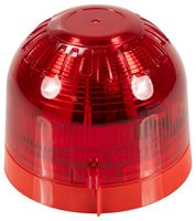 PSB-0065 - Sonos 2J Xenon Beacon - Shallow Base - Red Base - Red Lens 10-60V