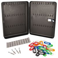 KC60BKCL - 60 Hook Combination Lock Key Cabinet Safe with Colour Coded Key Tabs