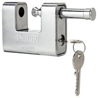 K17580D - 80mm Armoured Shutter Padlock with Hardened Steel Shackle