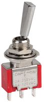 1MS3T6B11M1QE - Toggle Switch, SPDT, On-Off-On, 28V DC, 5A