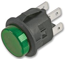 PPW01058 - Switch, Round Pushbutton, Momentary, Illuminated Green