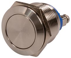 RJS1N1S-19-F-BS-67J - Switch, Vandal Resistant, 316SS, Momentary, Flat, 19mm