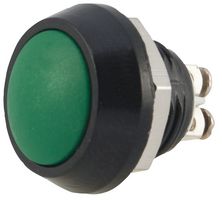 PELR0251 - Push Button, (On-Off), Momentary, 36V DC, 12mm, IP65, Green
