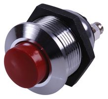MP0012/RD - 422228 - Push Button Switch, Momentary, SPST-NO, 19.2mm,  Red