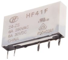 HF41F/060-ZS - 1 Pole Subminiature 5mm Slim Power Relay, 1CO, 60V, 6A