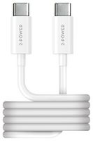 2PUC1M05W - 100W USB-C Plug to USB-C Plug Lead, 1m White