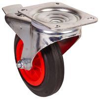 3477PVR160P63RED - 160mm Brake Swivel Castor