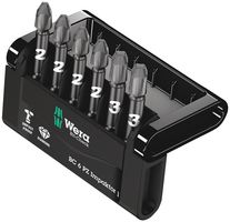 05057692001 - Bit-Check 6 PZ Impaktor 1, Impact Pozidriv Screwdriver Bit Set & Impaktor Holder, 6 Piece
