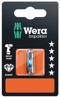 05073906001 - SW6 x 25mm Impact Screwdriver Bit for Hex Socket Screws - 840/1 IMP DC SB Impaktor Bits SiS