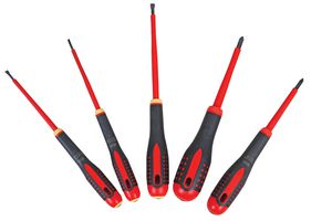 BE-9881S - 1000V VDE Insulated Ergo Slotted / Phillips Screwdrivers Set, 5 Piece
