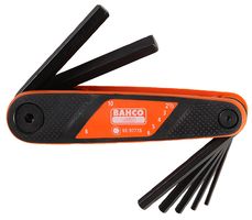 BE-9777B - Folding Metric Hex Key Set, 7 Piece