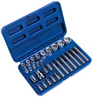 AK619 - 1/4", 3/8" & 1/2" TRX-Star Socket & Bit Set, 30 Piece
