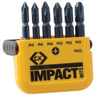T4512 - Phillips Impact Screwdriver Bit Set, 6 Piece