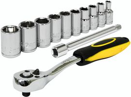 38651 - 1/4" Ratchet & Socket Set, Metric 10 Piece
