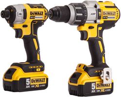 18v 5ah Li Ion Cordless Combi Drill Impact Driver Xr Brushless Dck266p2 Gb 18v 5ah Li Ion Cordless Combi Drill Impact Driver Xr