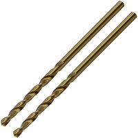 GCJT025 - 2.5mm x 57mm Cobalt Ground Jobber Drill Bit, 2 Pack