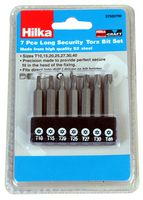 37500700 - Long Security Torx Star Screwdriver Bit Set, 7 Piece
