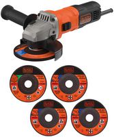 BEG010A5-GB - 4 1/2" (115mm) 710W Angle Grinder & 5 Cutting Discs