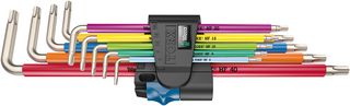 05022689001 - Multi-Colour Stainless Torx Key Set with Holding Function, 9 Piece - 3950/9