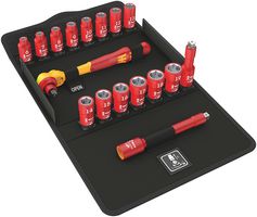 05004970001 - 3/8" Switch Lever VDE Insulated Zyklop Ratchet & Socket Set, 17 Piece - 8100 SB VDE 1