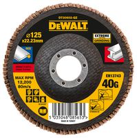 DT30602-QZ - 5" (125mm x 22.23mm) Angle Grinder 40 Grit Extreme Flap Disc