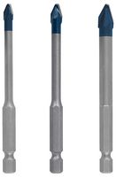 2608900595 - Expert Hex-9 HardCeramic Multi-Material Ceramic, Porcelain, Stone, Tile & Glass Drill Bit Set, 3 Piece