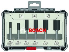 2607017467 - 1/4" Shank Straight Router Bit Set, 6 Piece