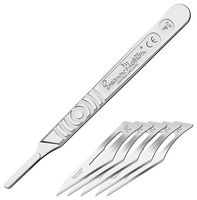 PKN9220 - Swann-Morton Scalpel Handle & #26 Blades, 5 Pack