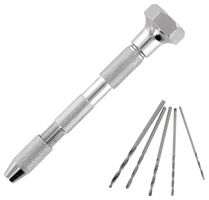 PPV2237/D - 0mm - 2.9mm Double Ended Swivel Top Pin Vice & 5x Drill Bits